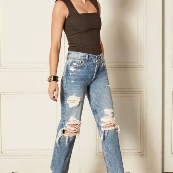 Boyish Billy in Angel Heart Tapered Destroyed Jeans High Rise Skinny - Picture 1 of 5